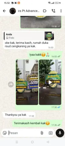 Testimonial Papan Bunga Pernikahan prabumulih