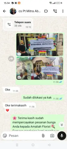 Testimonial Papan Bunga prabumulih