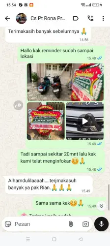 Testimonial Papan Bunga prabumulih
